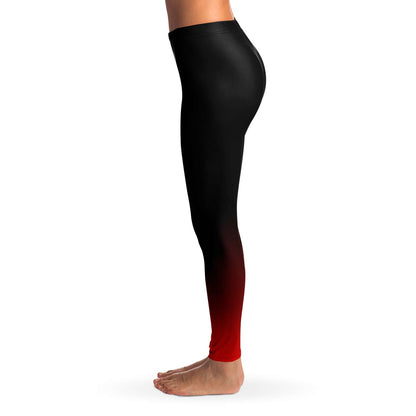Black to red gradient Leggings