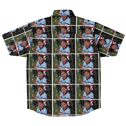 Byong-Son custom short sleeve button down shirt
