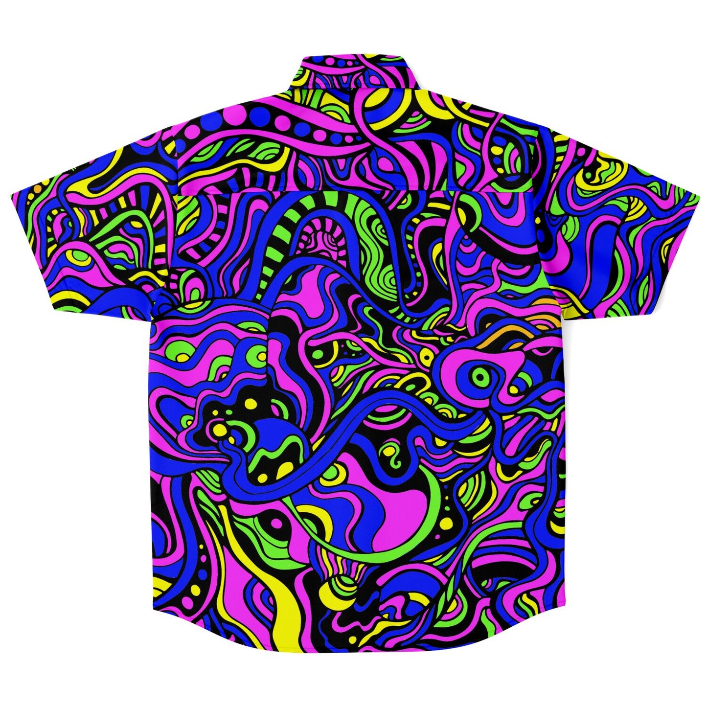 Psychedelic short sleeve button down shirt