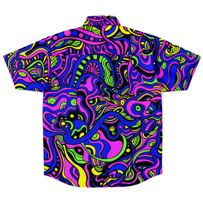 Psychedelic short sleeve button down shirt