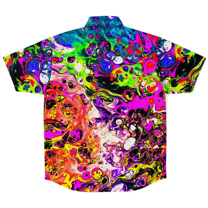 Trippy  short sleeve button down shirt