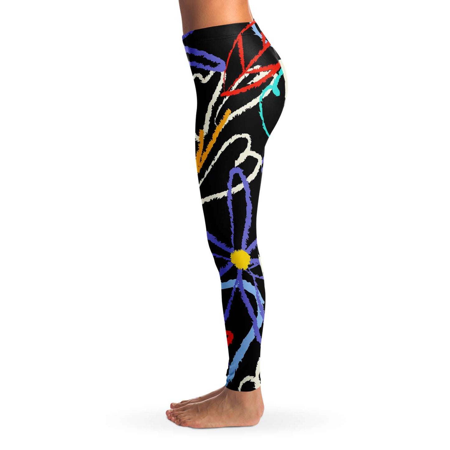 Hand painted Afloral Leggings