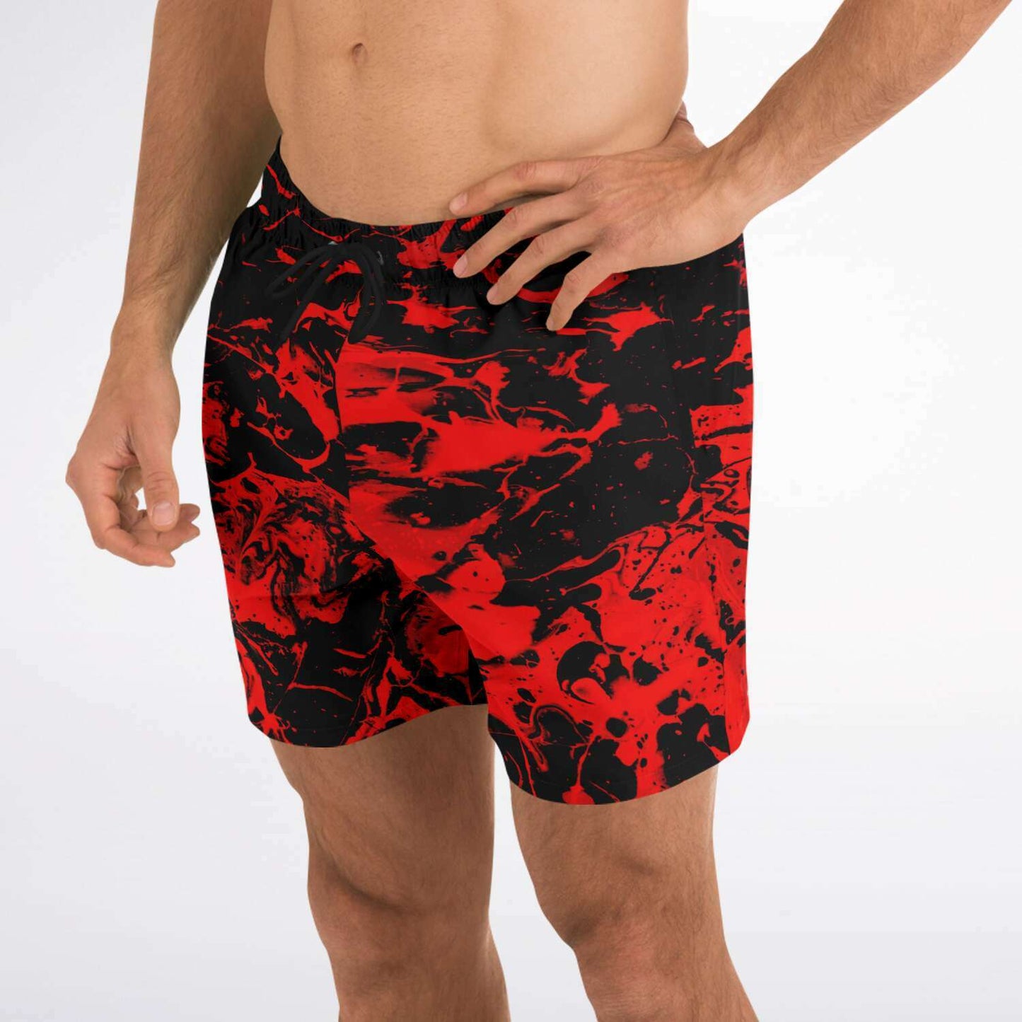 Trippy red swim trunk V2