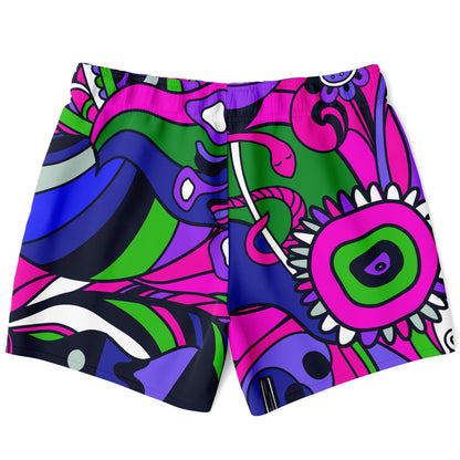 Lost minds shorter-length swim trunks