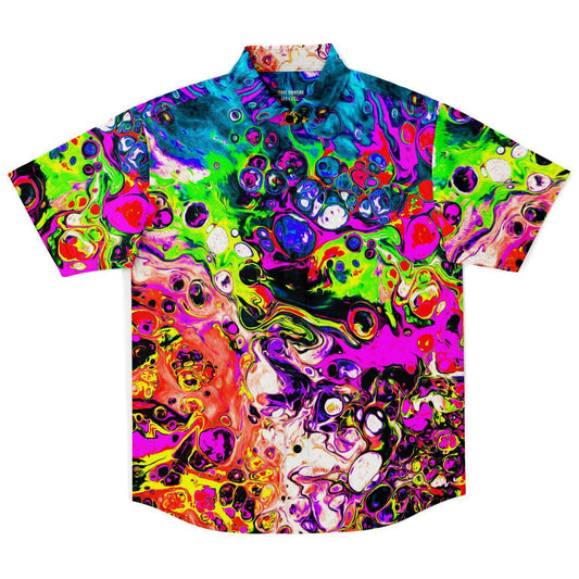 Trippy  short sleeve button down shirt