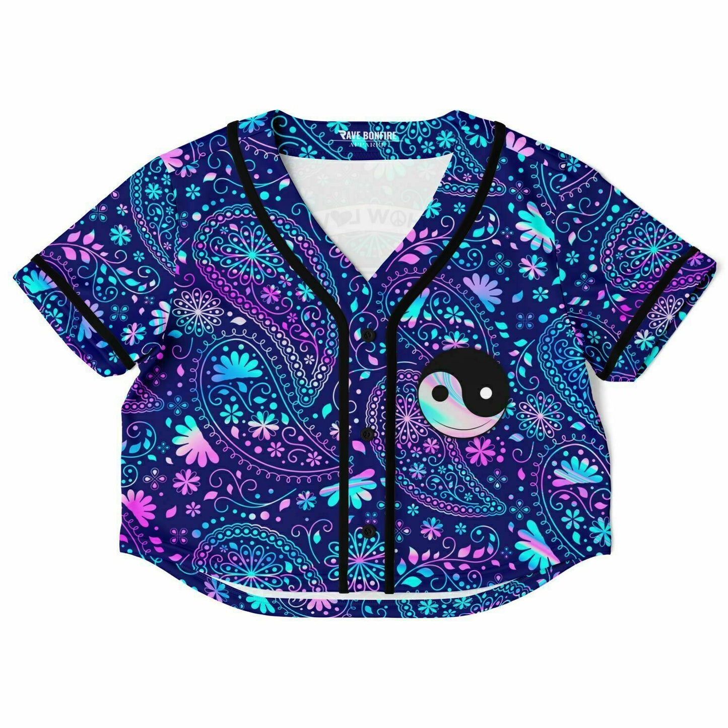 Griz show love spread love Cropped Baseball Jersey V2