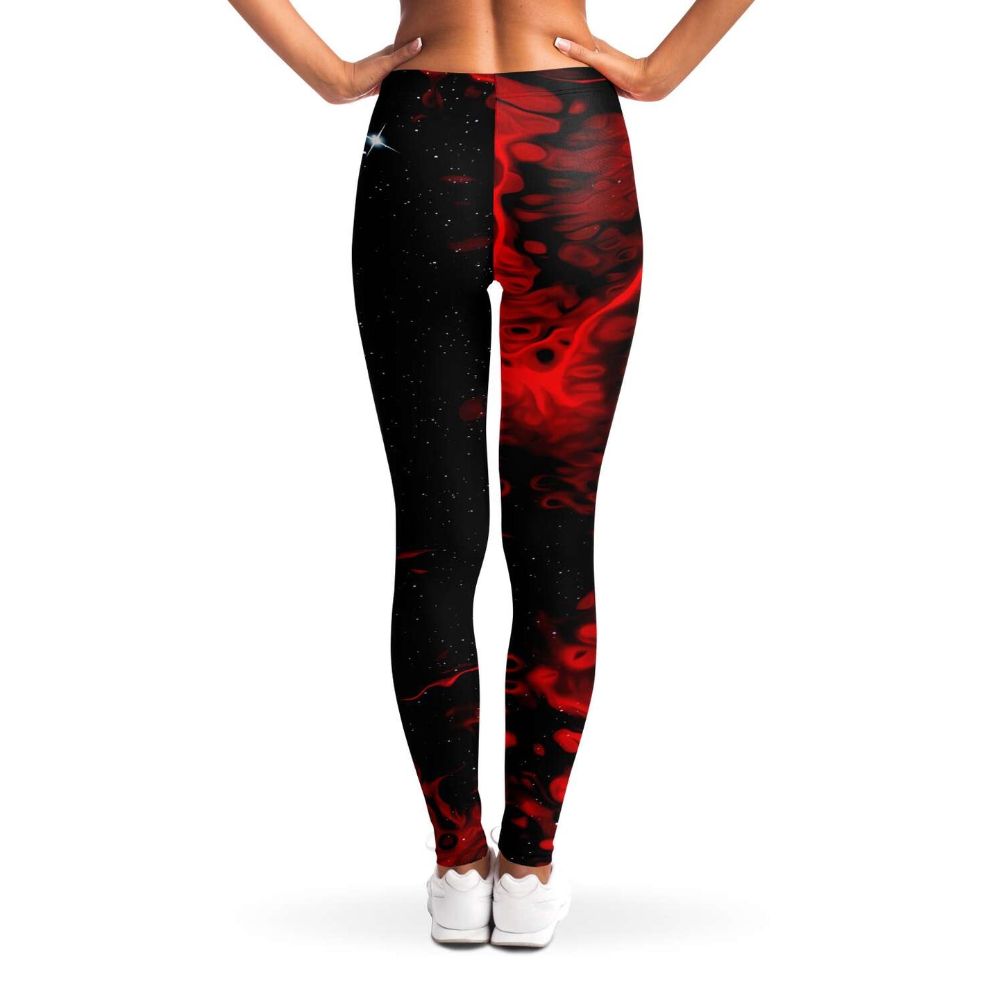 Red trippy galaxy Leggings