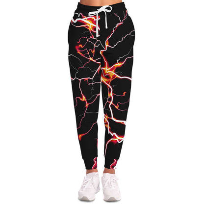 Orange electric bolt jogger