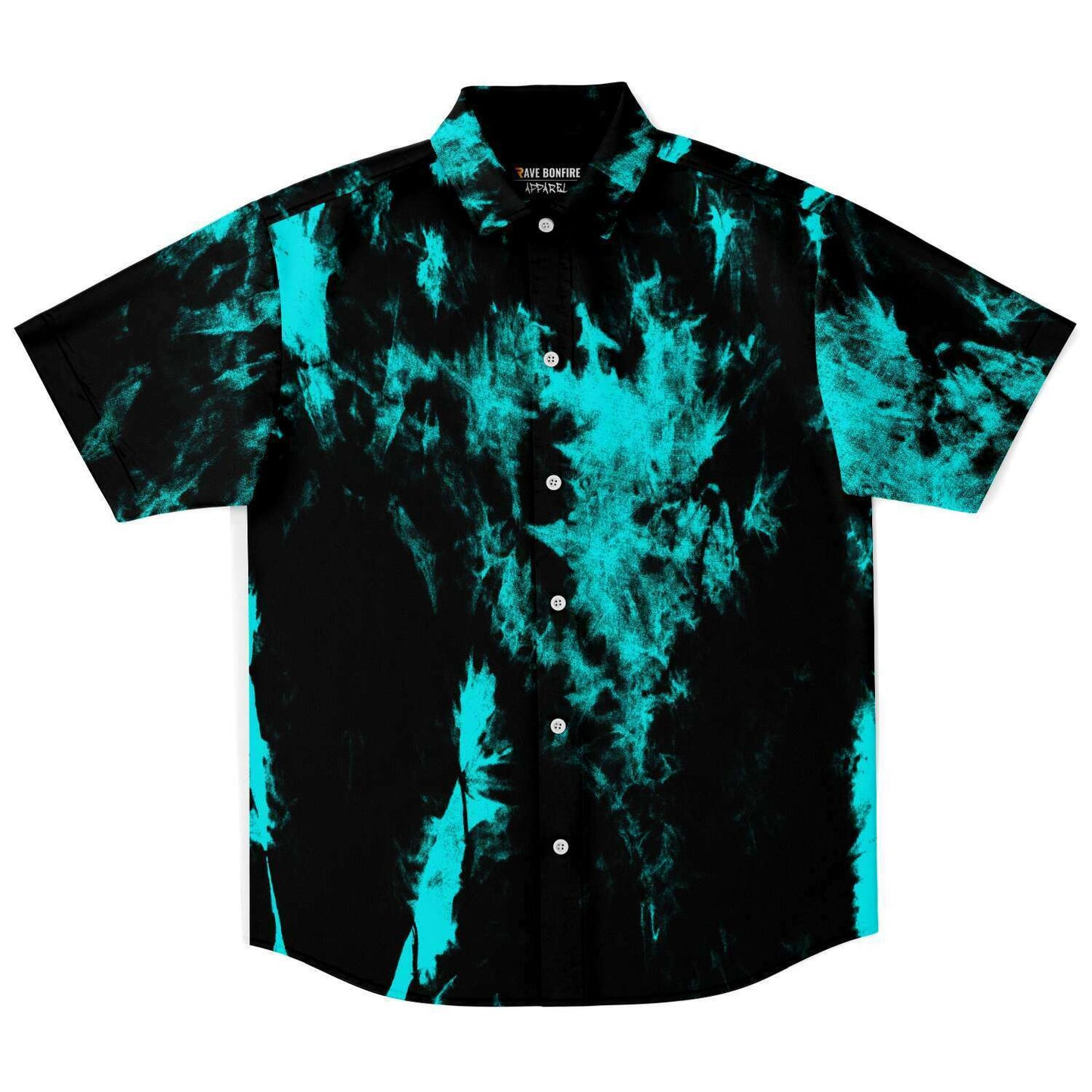 Tie dye short sleeve button down shirt