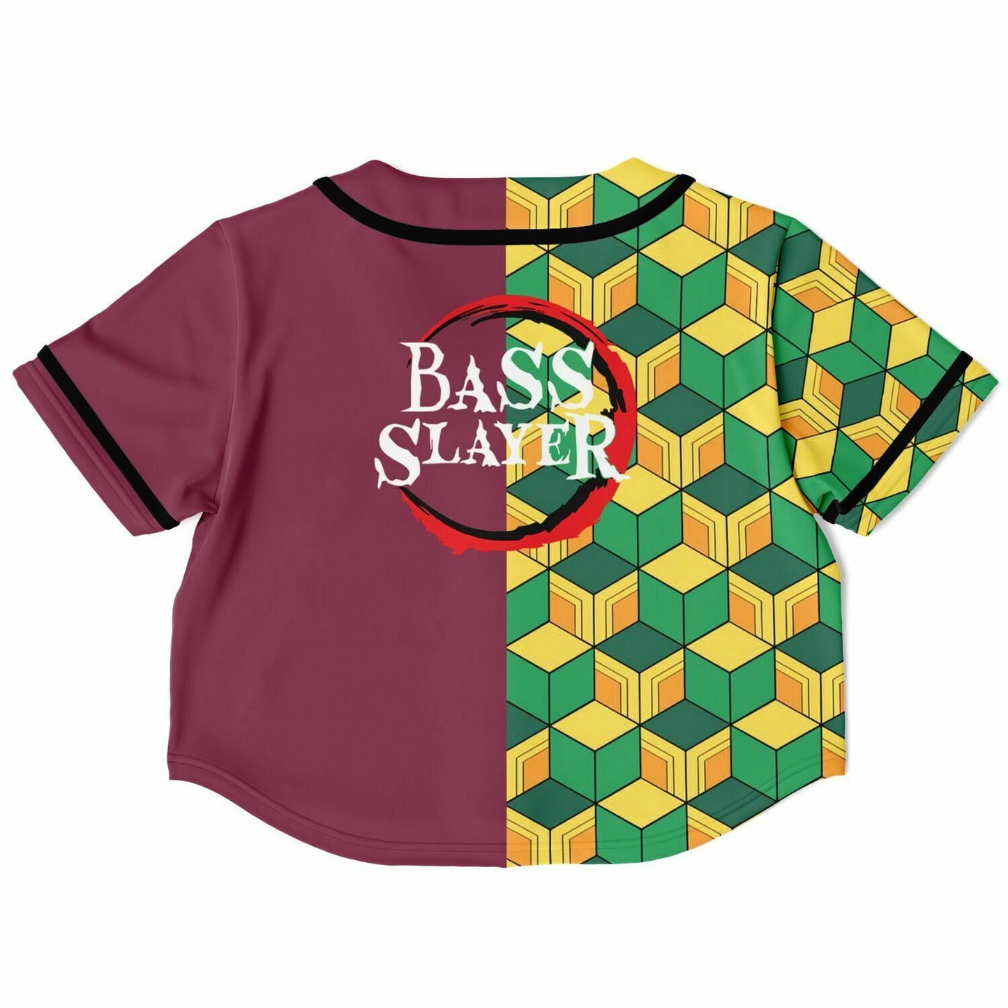 bass slayer Cropped Baseball Jersey