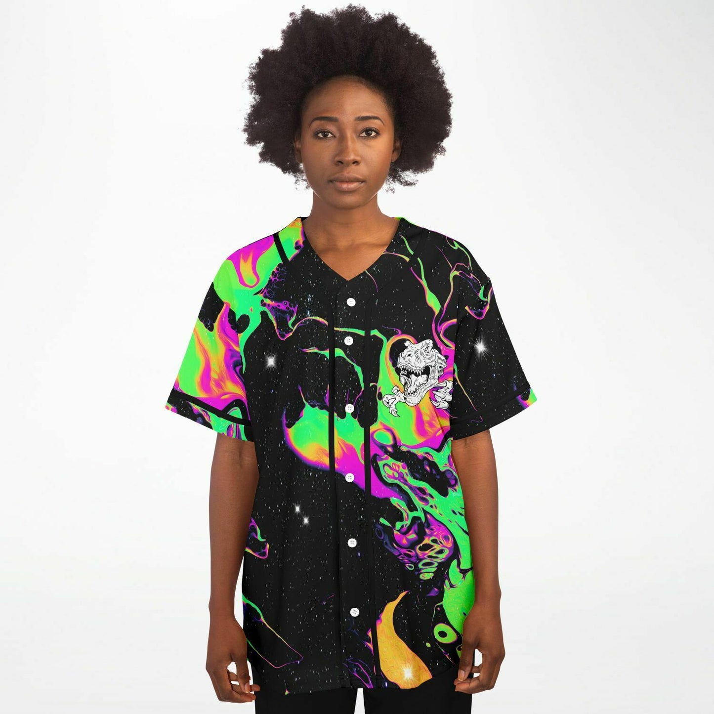 Angry T rex baseball jersey