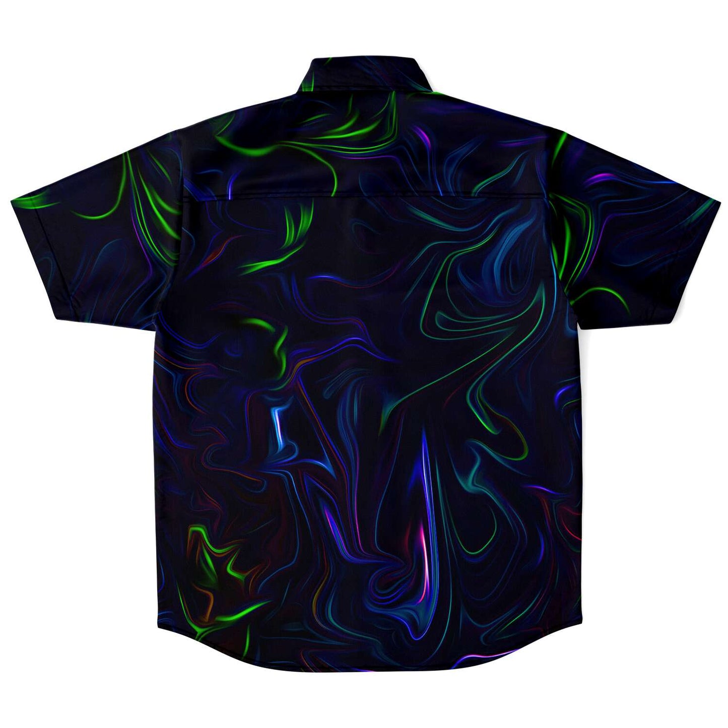 Colorful liquid short sleeve button down shirt