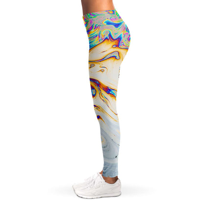 Oil silk leggings
