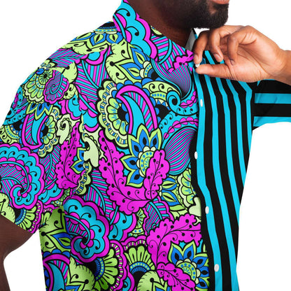 Paisley  short sleeve button down shirt