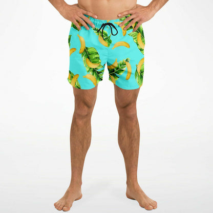 Banana leaves  shorter-length swim trunks