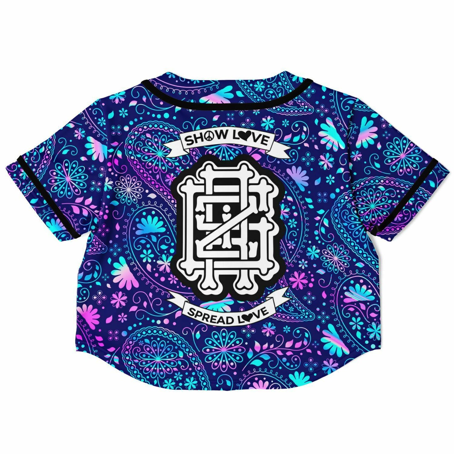 Griz show love spread love Cropped Baseball Jersey V2