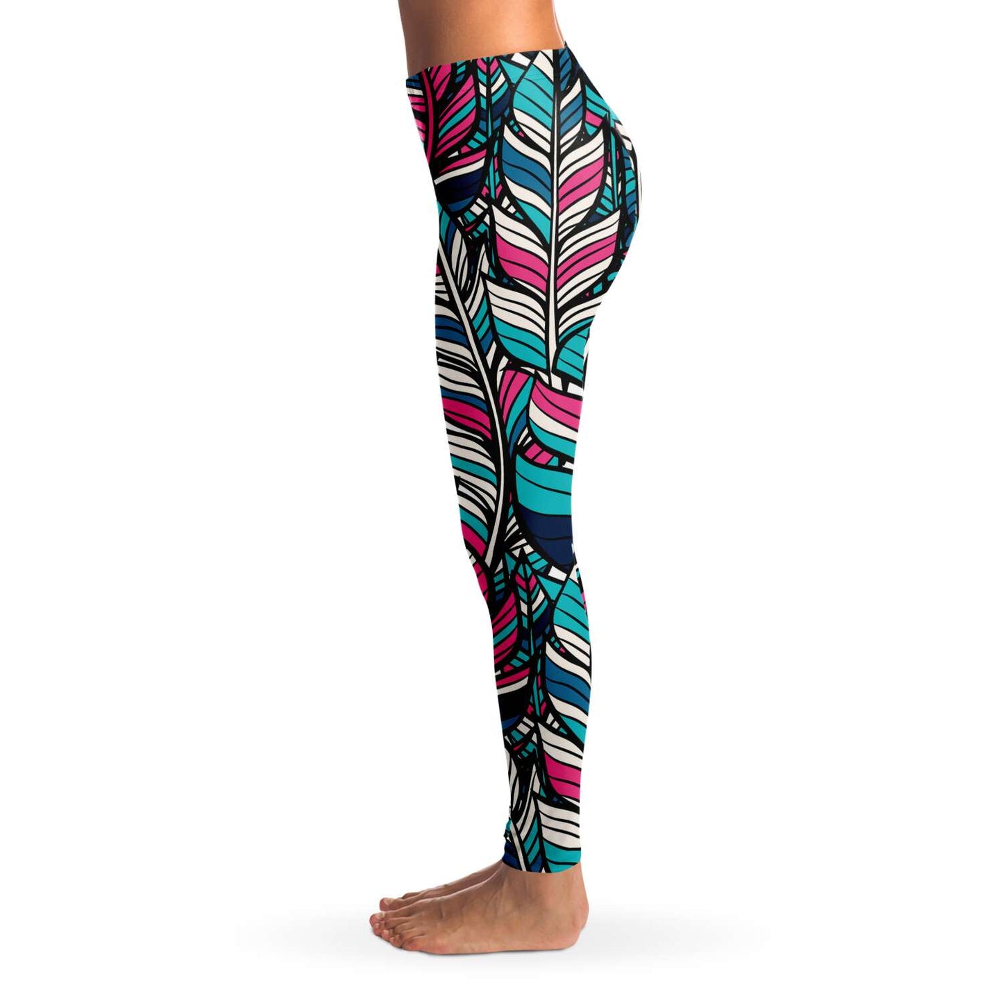Colorful feathers Leggings