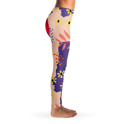 ABSTRACT Floral Leggings