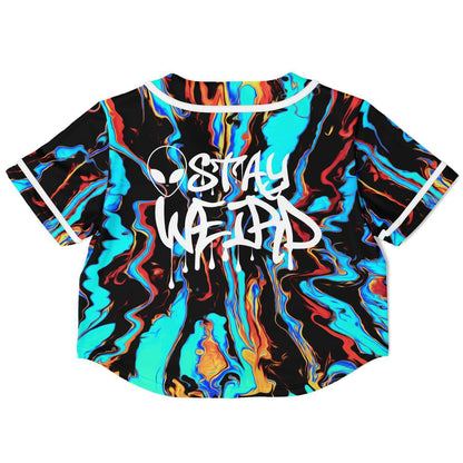 Stay weird crop top jersey