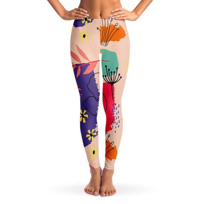 ABSTRACT Floral Leggings