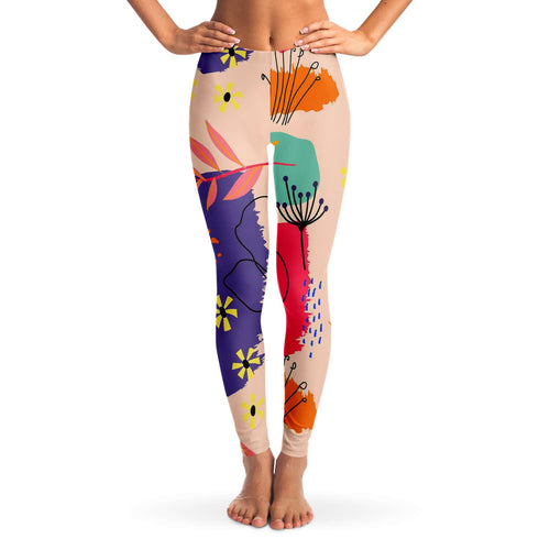 ABSTRACT Floral Leggings