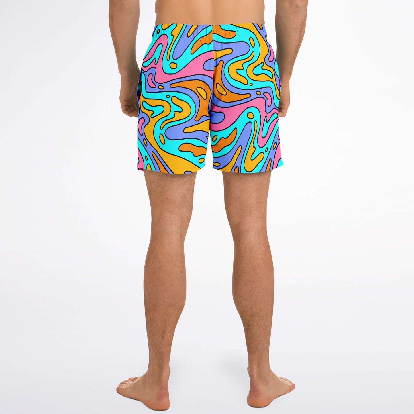 Groovy abstract swim trunks