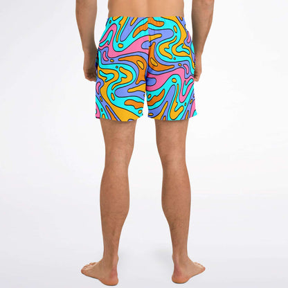 Groovy abstract swim trunks