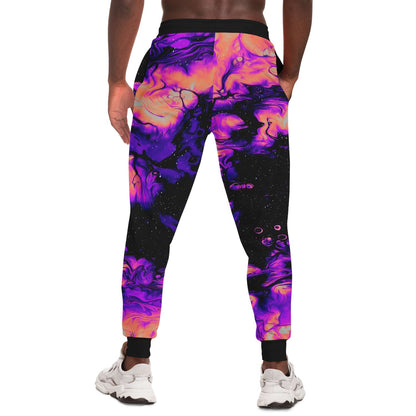 Peachy and purple acid trip jogger