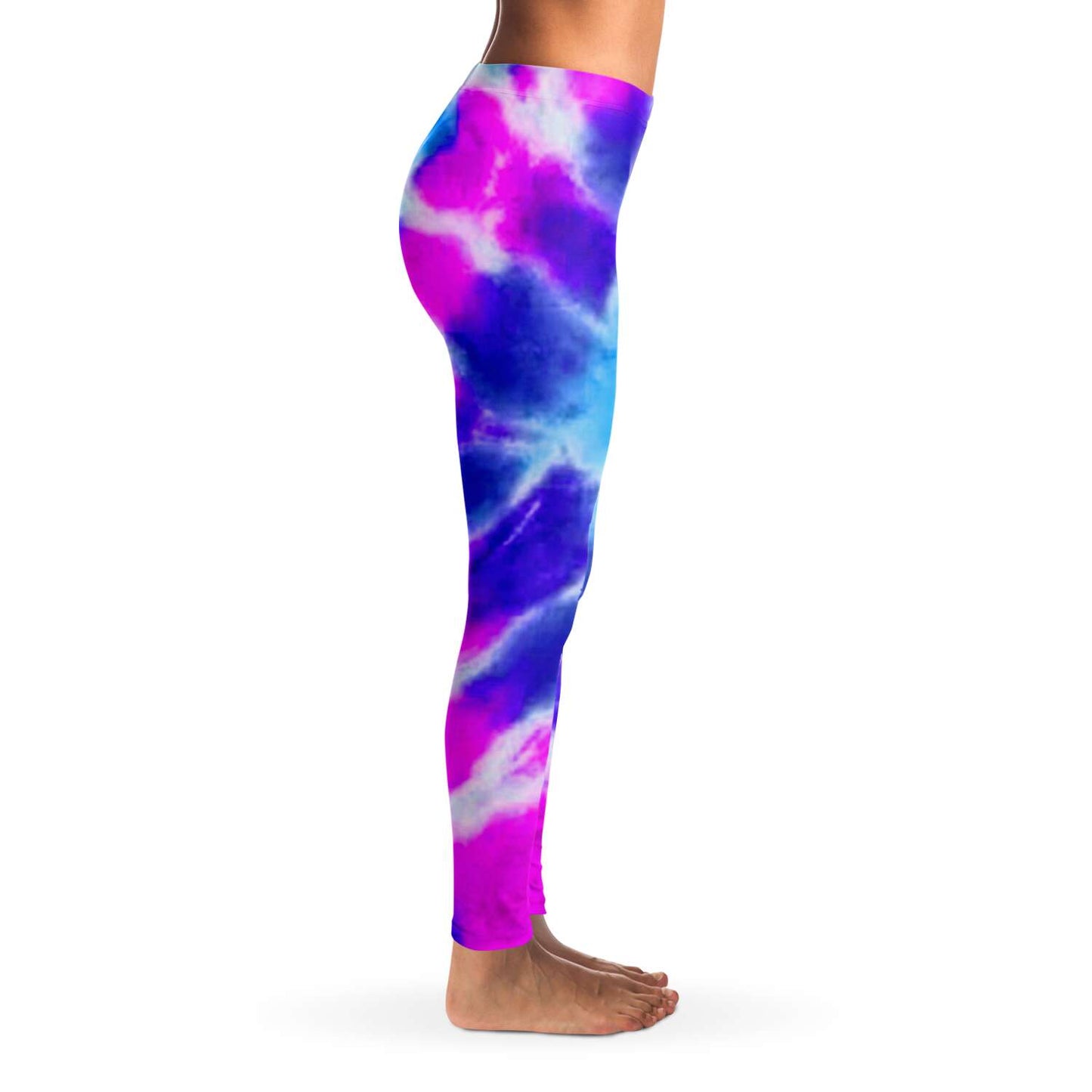 skyblue purple tie dye Leggings