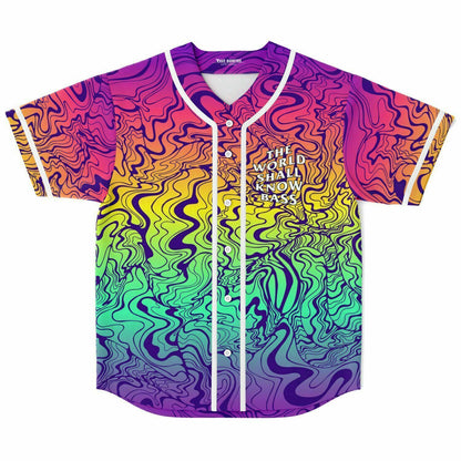The world shall know bass rave baseball shirt