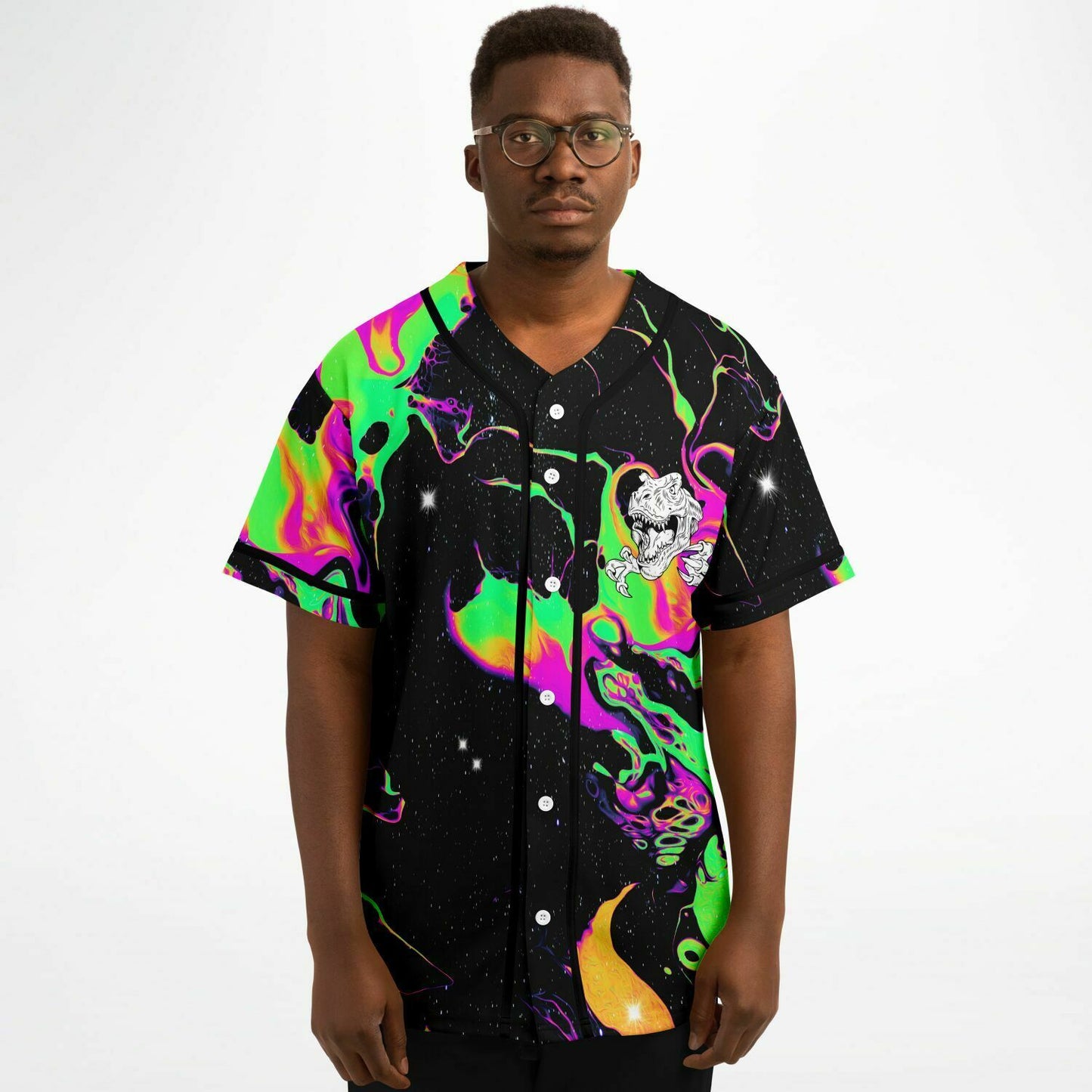 Angry T rex baseball jersey