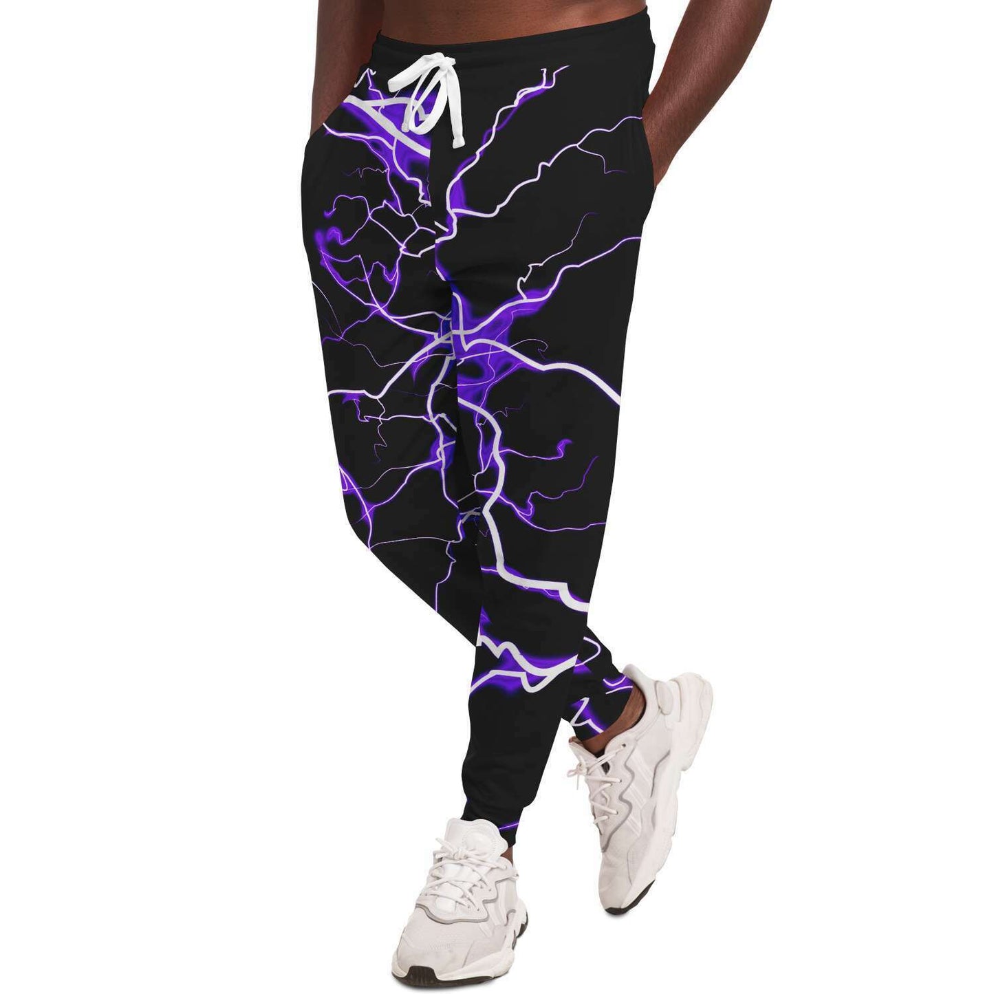 Purple electric bolts jogger
