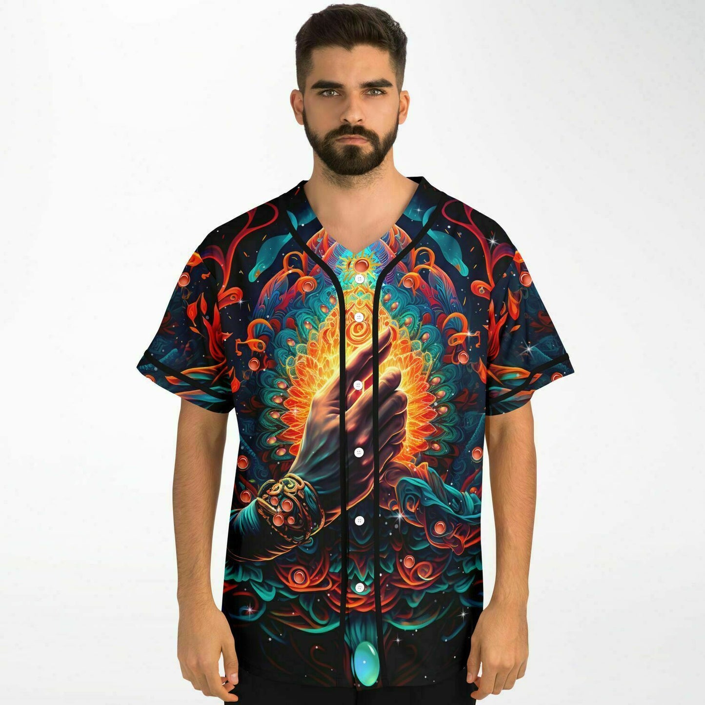 Psychedelic rave Baseball Jersey