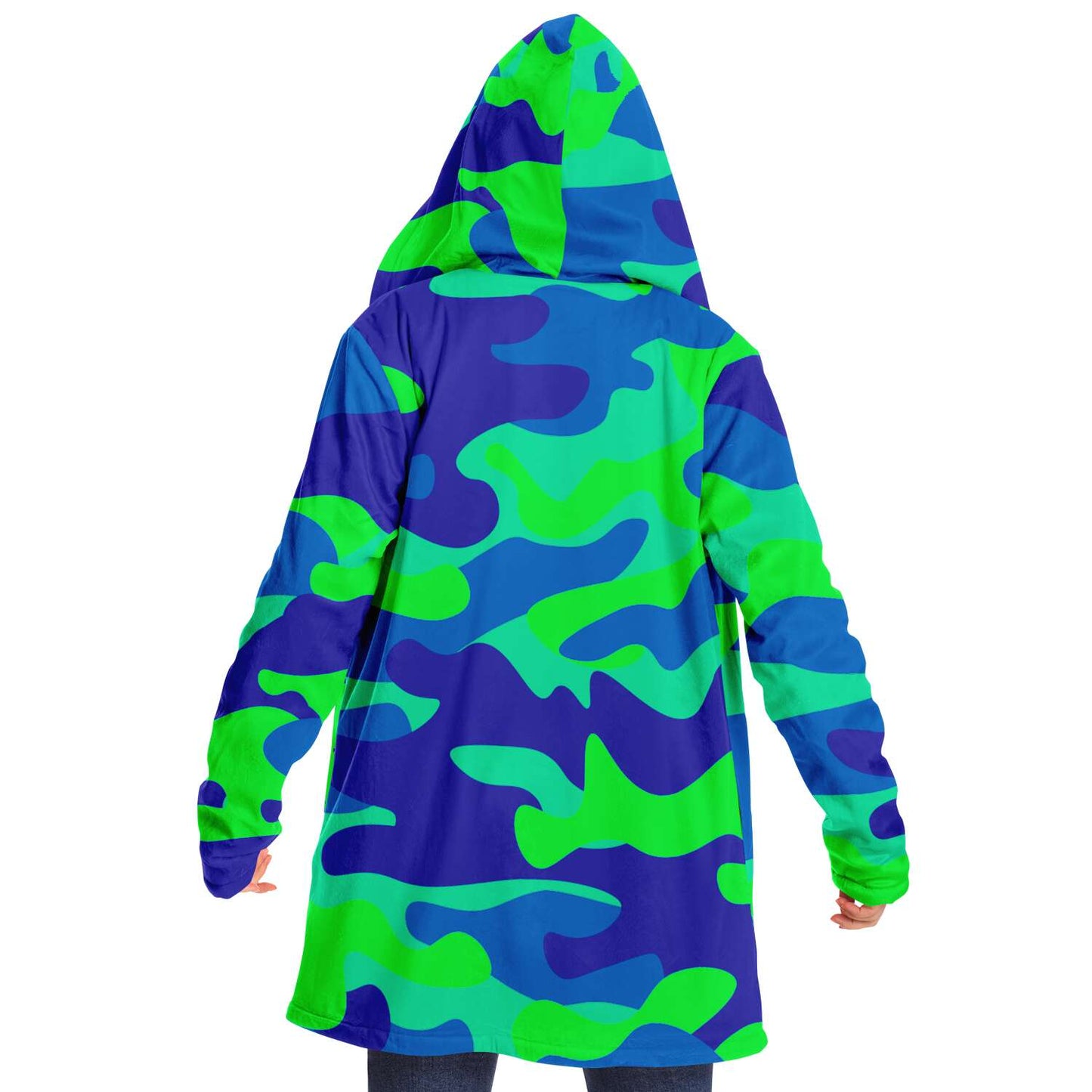 Teal green and blue cloak