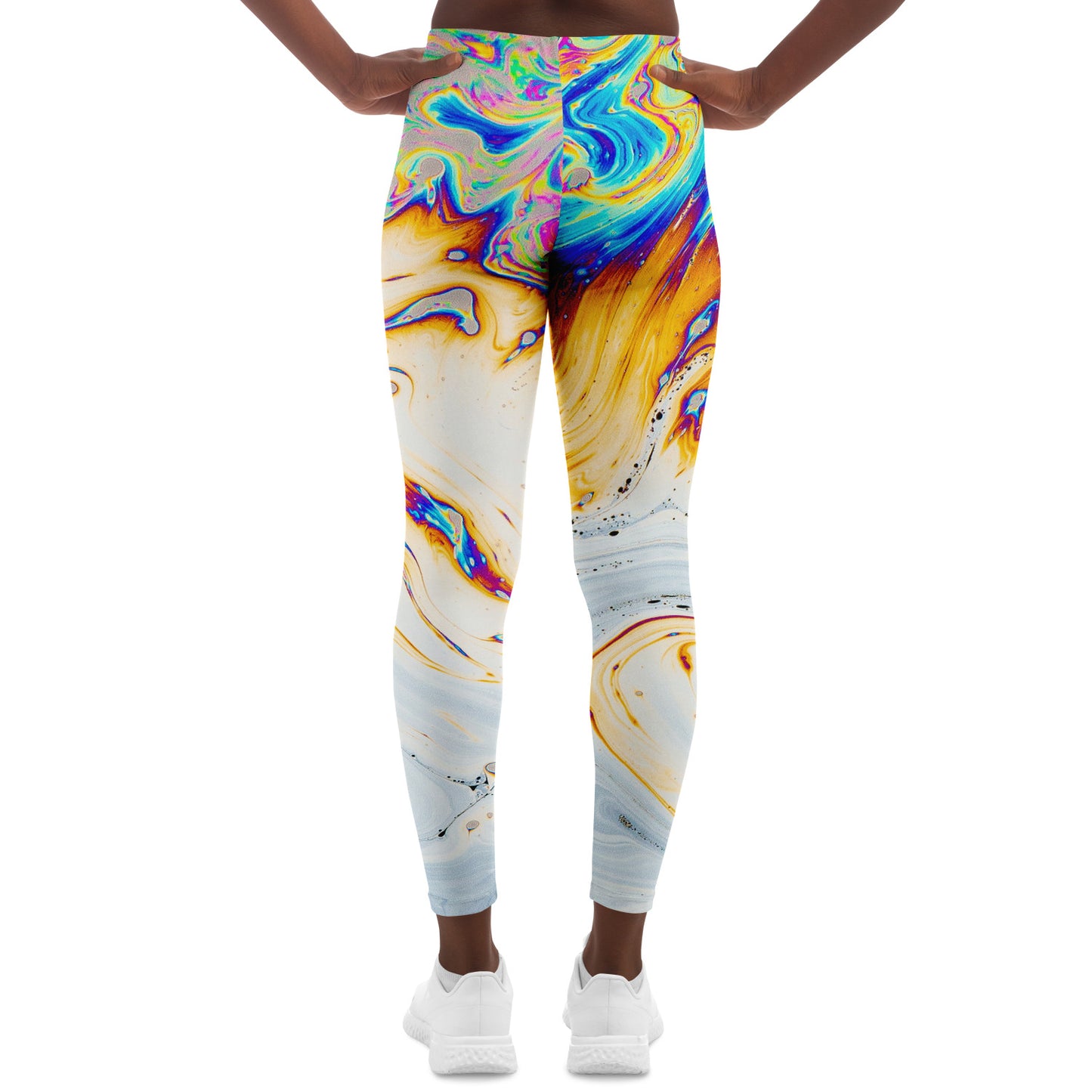 Oil silk leggings