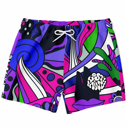 Lost minds shorter-length swim trunks