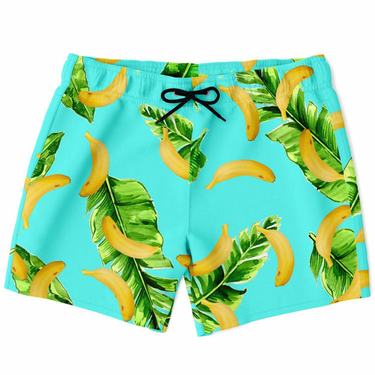 Banana leaves  shorter-length swim trunks
