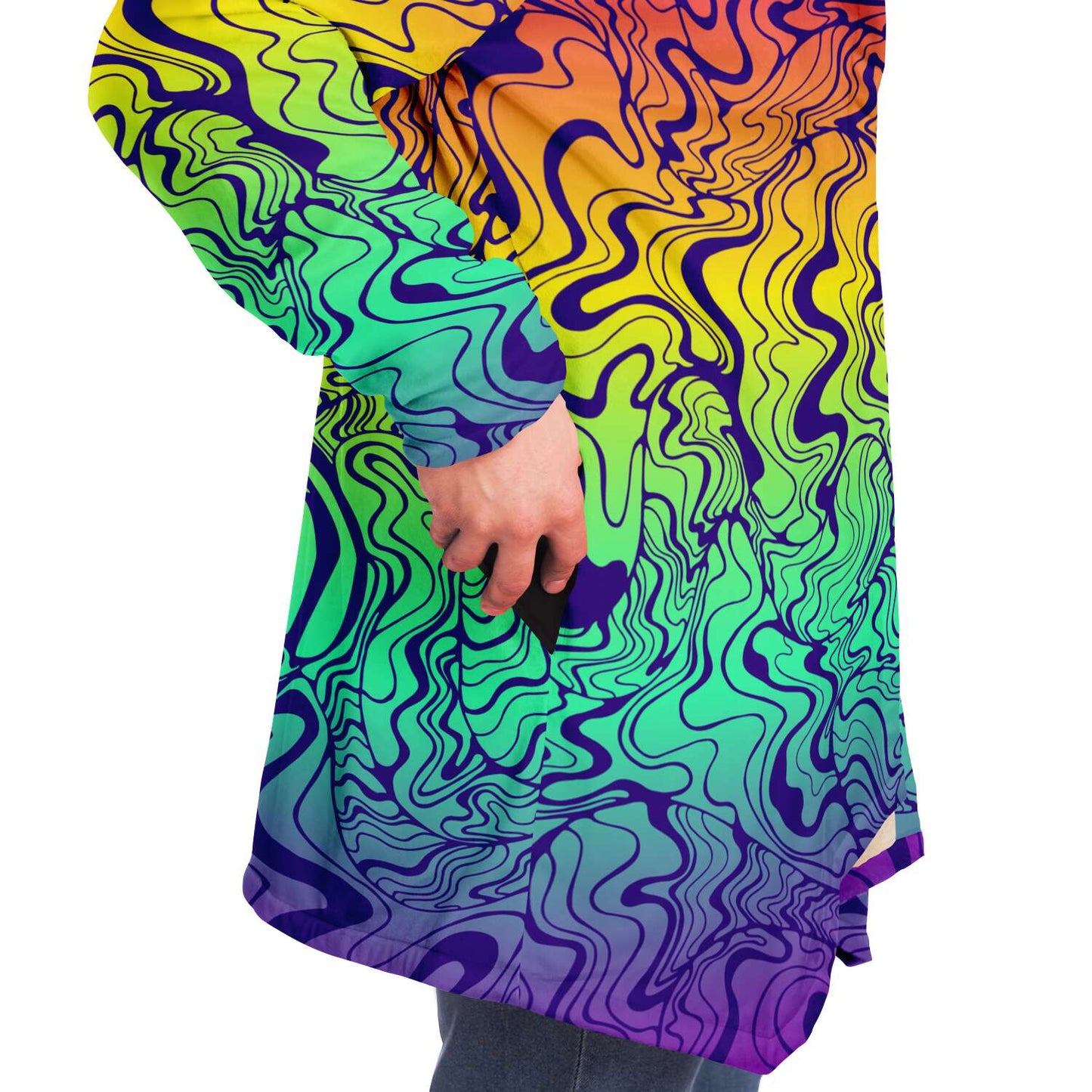 Rainbow psychedelic  lines cloak