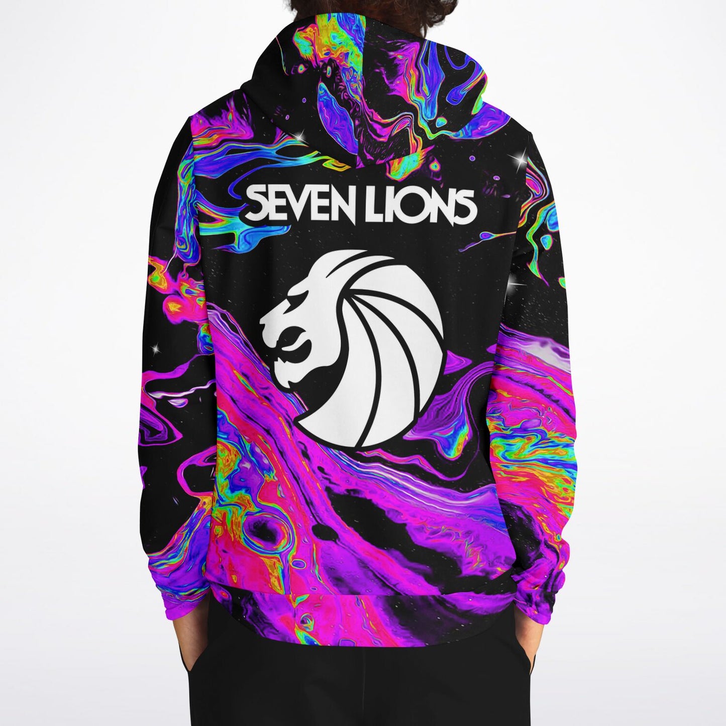Trippy Oil silk hoodie