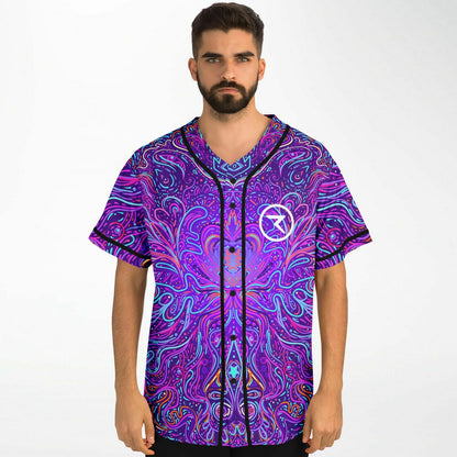 Trippy psychedelic baseball jersey