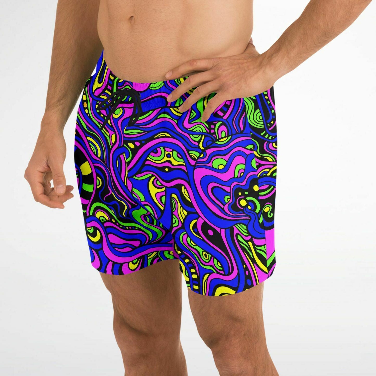 Psychedelic swim trunks