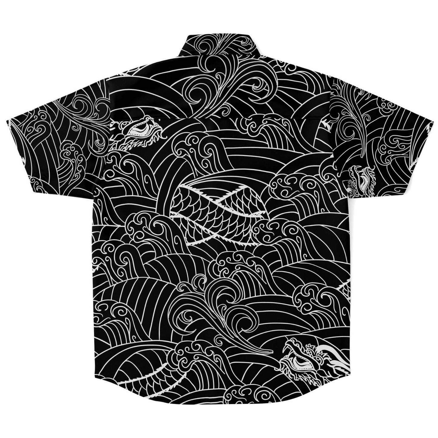 Asian Dragon short sleeve button down shirt