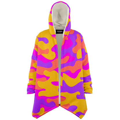 Yellow & purple camouflage cloak