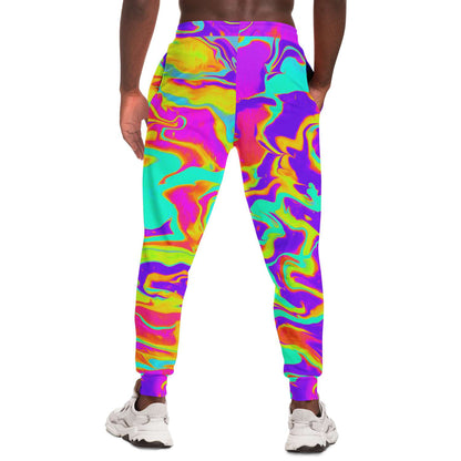 Colorful silk oil jogger