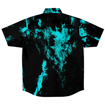 Tie dye short sleeve button down shirt