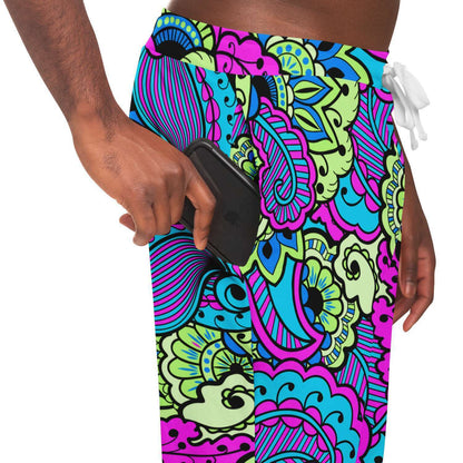 Colorful paisley jogger