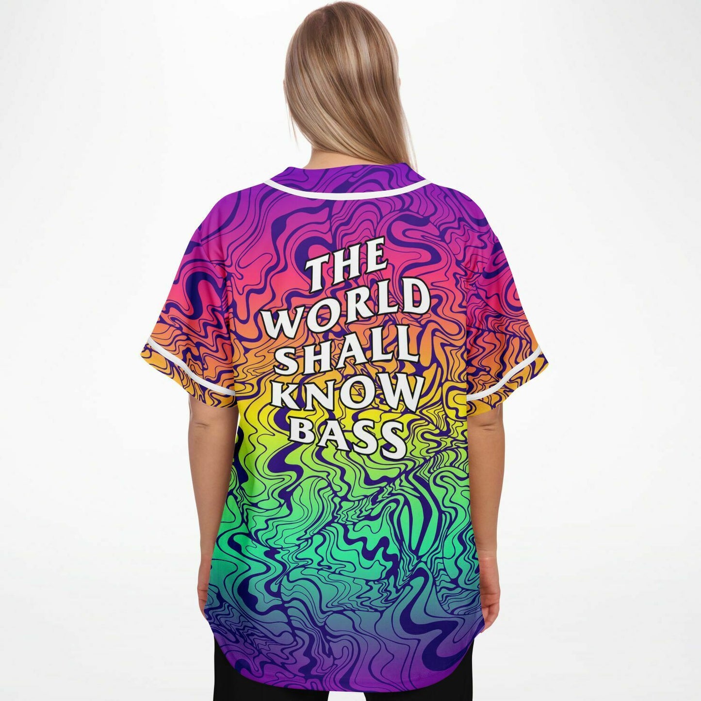 The world shall know bass rave baseball shirt
