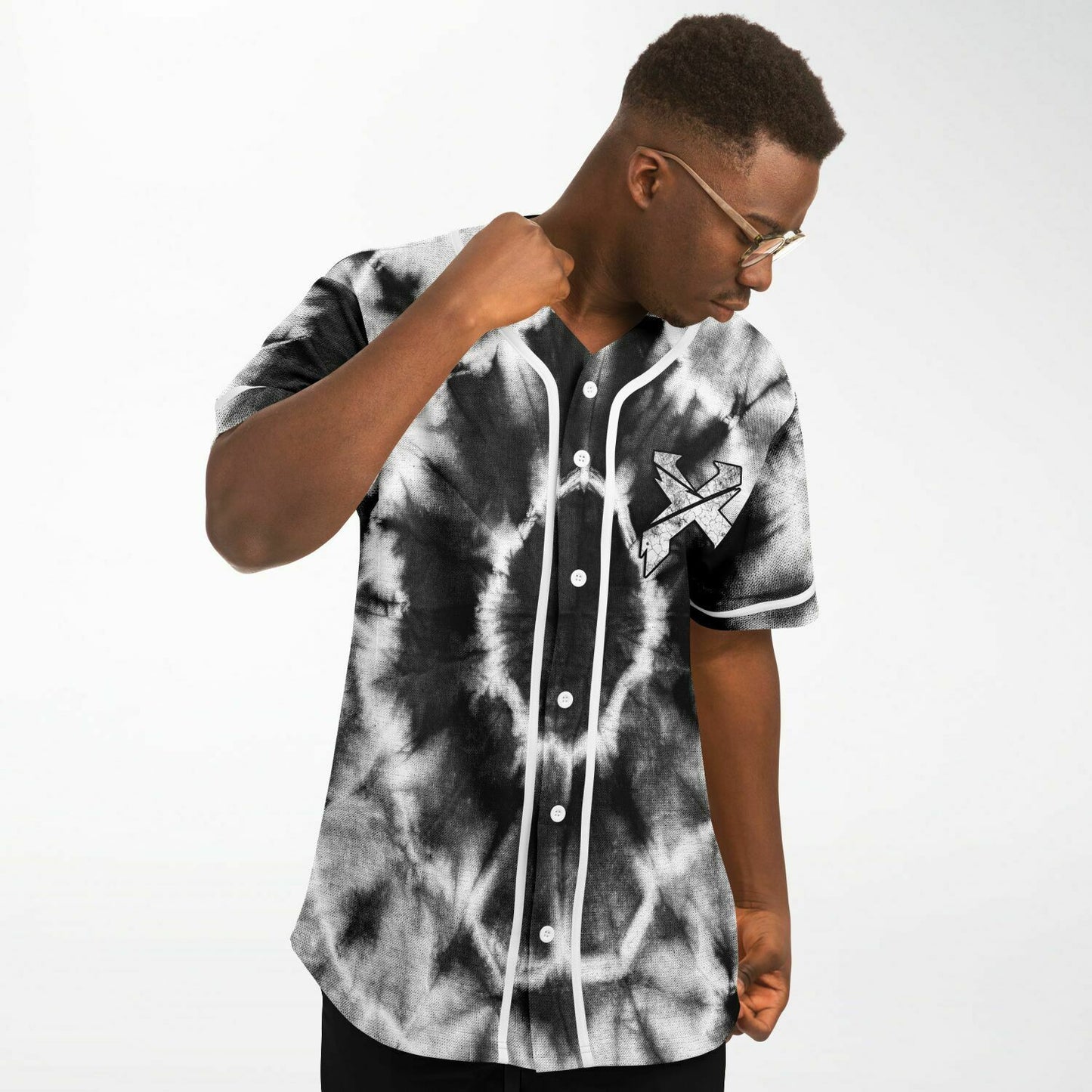 Tie dye excision baseball jersey