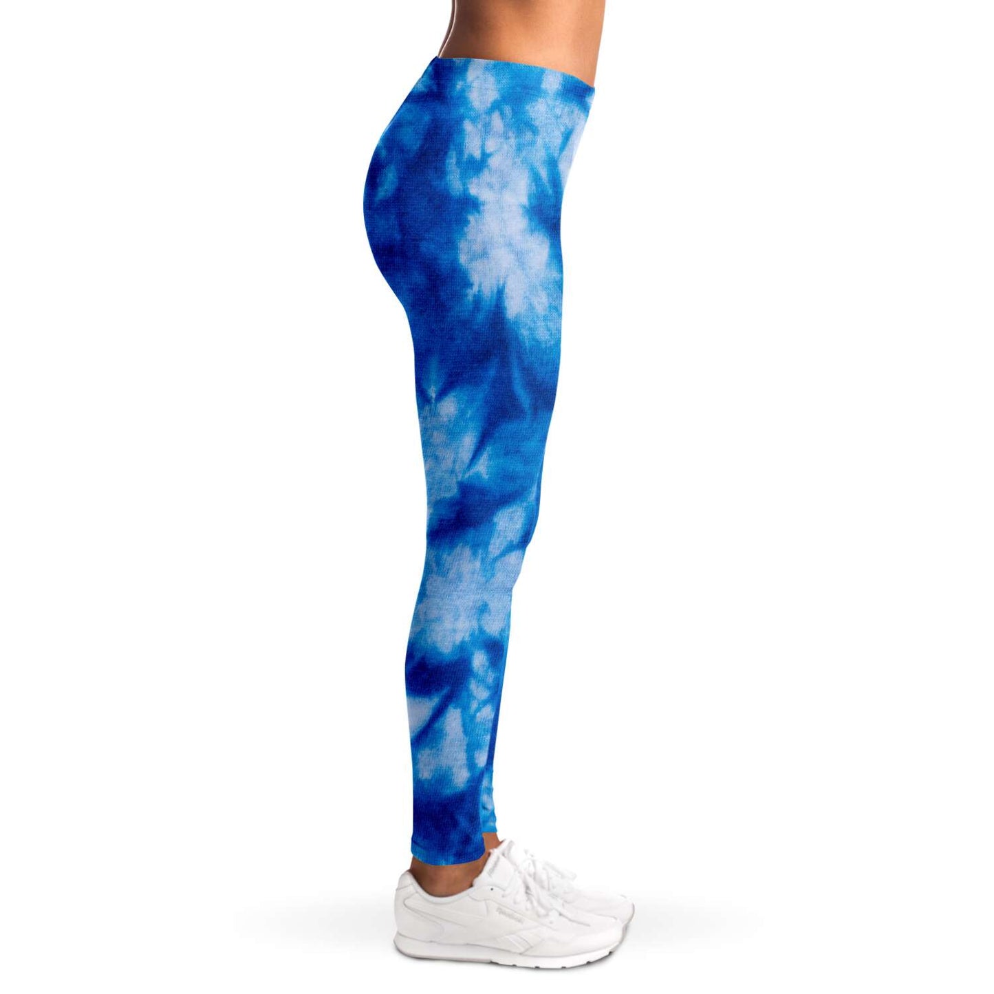 Blue and white tie dye Leggings