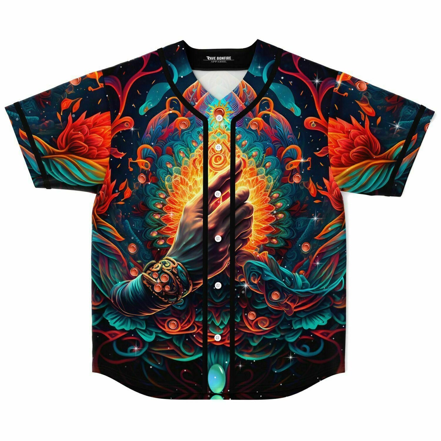 Psychedelic rave Baseball Jersey